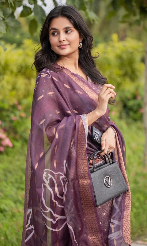 Image of Sun Fashion And Lifestyle Women's Simmer Stitched Printed Kurta Dupatta (KD8 Wine)