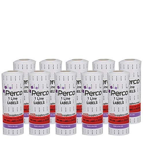 Perco Best by 1 Line Labels - 10 Sleeve, 80,000 Best by Labels for Perco 1 Line Date Guns