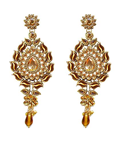 Image of Lucky Jewellery Designer Gold Plated Dulhan Bridal Jewelry Set 8 Pcs. for Girls & Women (3600-WZK-PARENT)