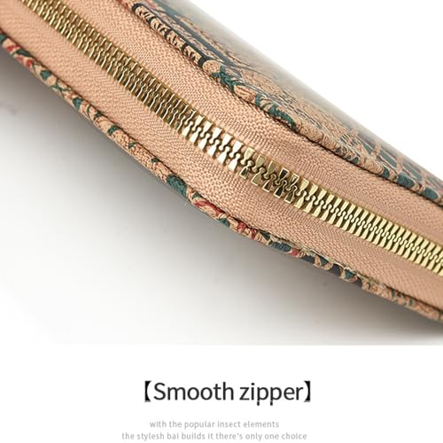 WoMen's purse flower pattern leather Long bag retro pattern large capacity phone case wallet for women3