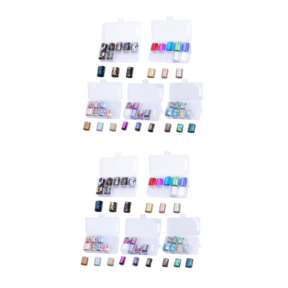 PACKOVE 2 Set Stickers Adesivi Per Nail Art Decorazioni Per Unghie Con Design Vari Facili Applicare Per Manicure E Decorazioni Unghie Per Donne 50 * 2