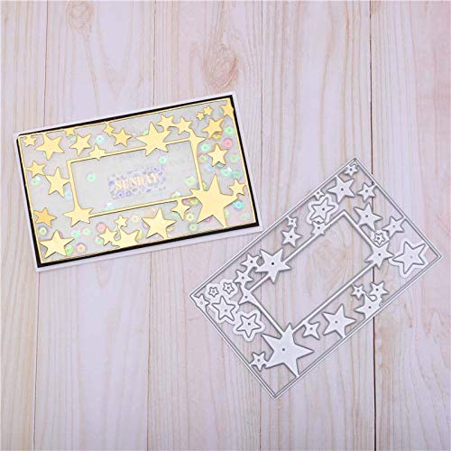 Fustella Taglio Metallo A Forma Di Stella Rettangolo – 12,5x7,6 Cm Per Scrapbooking, Biglietti E Fai Da Te - 3