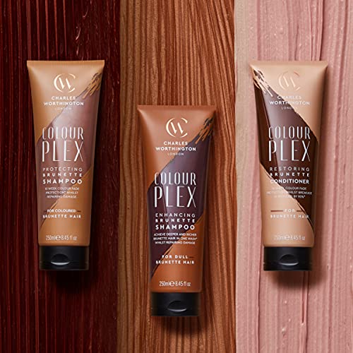 Charles Worthington Colourplex Restoring Brunette Conditioner, Hair Colour Fade Protection, Salon Toning Conditioner for Brunettes, 250 ml - Image 7