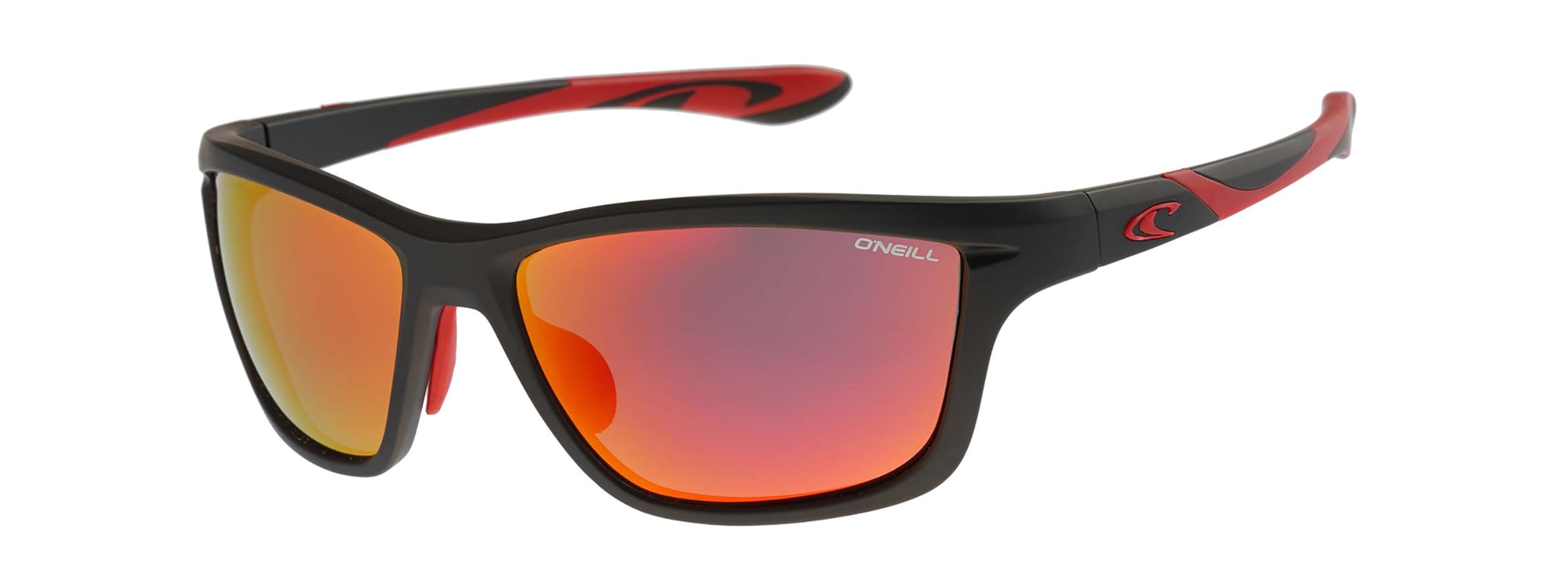 Oneill ONS-9056-20 - Gafas de sol para hombre, 104P, color negro mate, engomado/rojo con lentes de espejo polarizados, Black