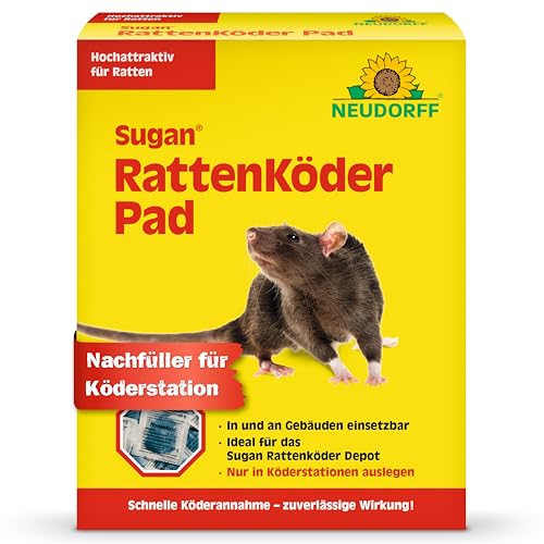 Neudorff Sugan Ratten-Köder-Pad. Gebrauchsfertige Portionsköder mit Langzeitwirkung zur effektiven und...