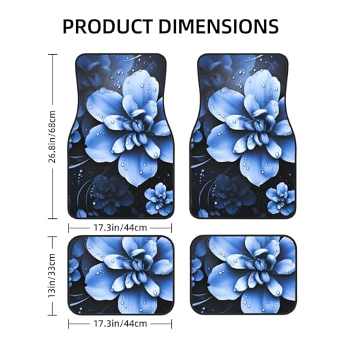 Tapis de sol de voiture antidérapant et robuste fleur - 2