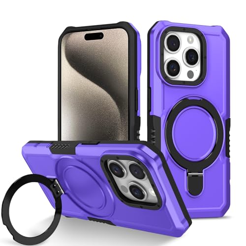 Jiajihua Funda Compatible con OPPO A1k,Compatible con OPPO A1k Soporte antichoque [PC+TPU] Funda Protectora de Doble Capa 2 en 1 Purple
