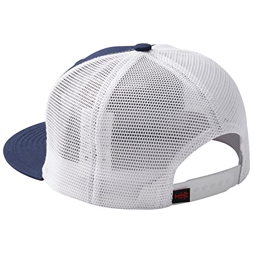 Image of BASSDASH Flat Brim Trucker Cap Adjustable Snapback Hat Mesh Back for Men Women