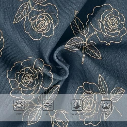 Toddler Girl Panties, Elegant Rose Gold Navy Cotton Girls Underwear, 2T–8 Years3