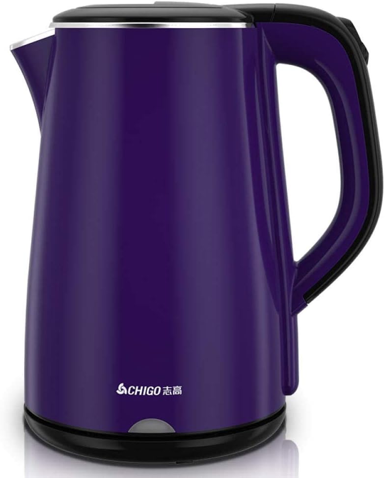 Tetera eléctrica doble capa 1.8L color púrpura-azul