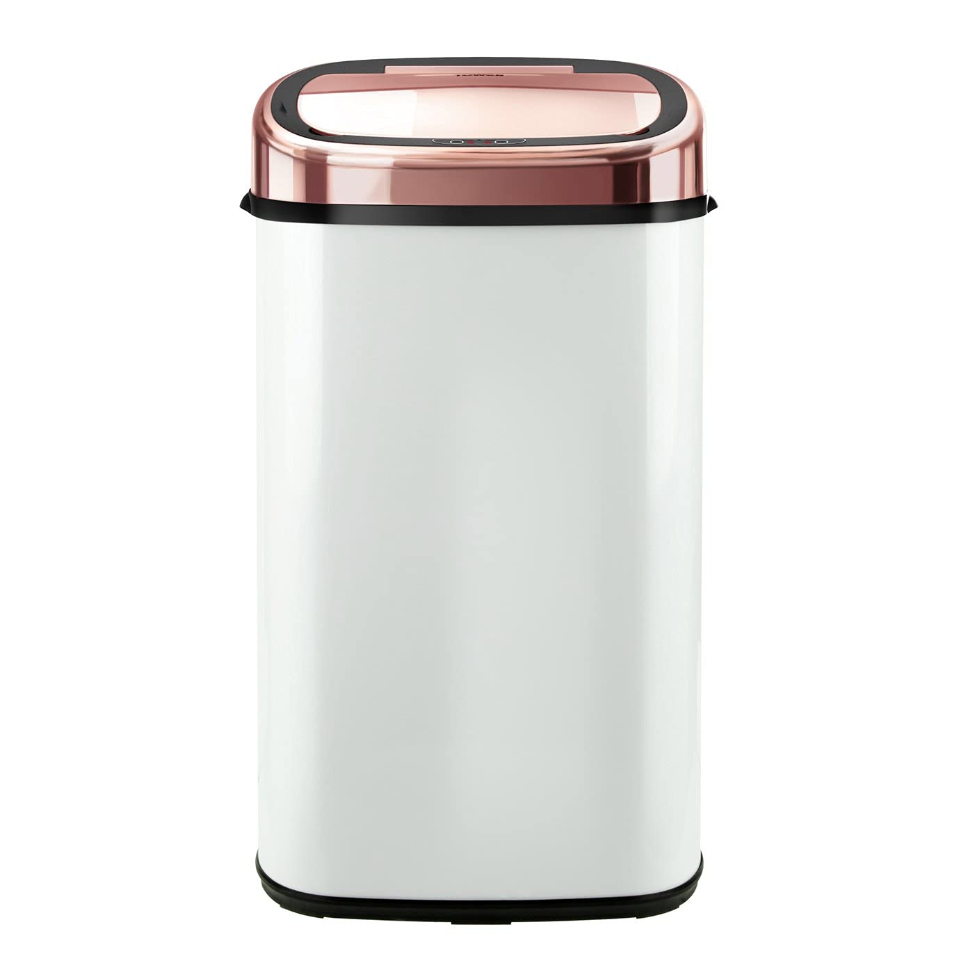 Tower White T80904rw Kitchen Bin With Sensor Lid, Automatic Soft-Close, Manual Override, 58 Litre, And Rose Gold