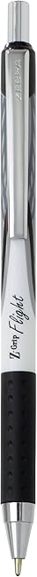 Zebra Pen Z-Grip Flight Retractable Ballpoint Pen, Medium Point, 1.0mm, Black Ink, 12-Pack