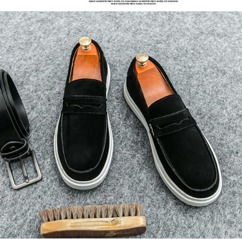 Men's Fashionable Business Anti Suede Loafers Retro Comfortable Suede Lightweight and Breathable Casual Boat Shoes4