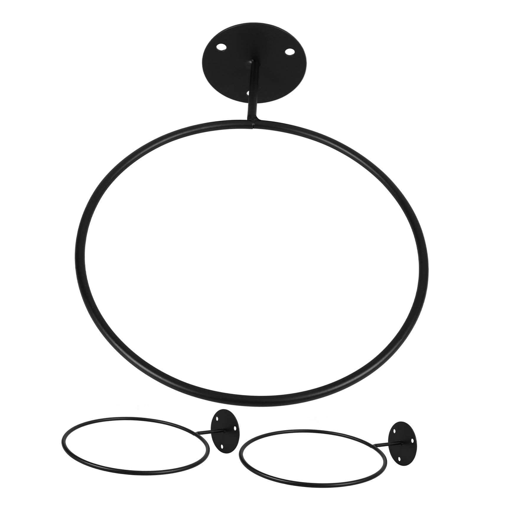 ifundom Soporte Negro de Hierro Balones 3 Piezas para Pared