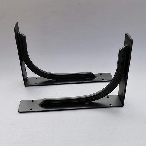 Miniatura 3 de Soportes de estante triangulares en forma de L de hierro de metal flotante para montaje en pared, muebles de TV, escritorio, barra de mostrador,