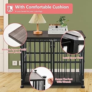 32Inch-Heavy-Duty-Dog-Crate-Furniture-Style-for-Medium-and-Large-Dogs-Wooden-Dog-Crate-End-TableDecorative-Pet-Crate-Dog-House-with-3-Doors - Cucciolini Doodles   32Inch-Heavy-Duty-Dog-Crate-Furniture-Style-for-Medium-and-Large-Dogs-Wooden-Dog-Crate-End-TableDecorative-Pet-Crate-Dog-House-with-3-Doors