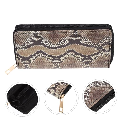 1pc Snakeskin Pattern Ladies Wallet Clutch Purse PU Leather with Zipper for Cards Mobile Phone and Daily Essentials for Shopping Work and School4