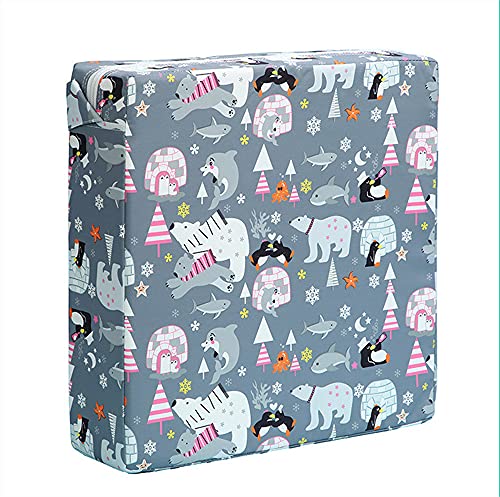 ZIGJOY Coussin Rehausseur Chaise Enfant Chaise Haute Cuisine Coussin Chaise Haute Bebe Portable de Siège D'appoint pour Tout-petit avec Sangles pour Chaise de Salle à Manger Hibou