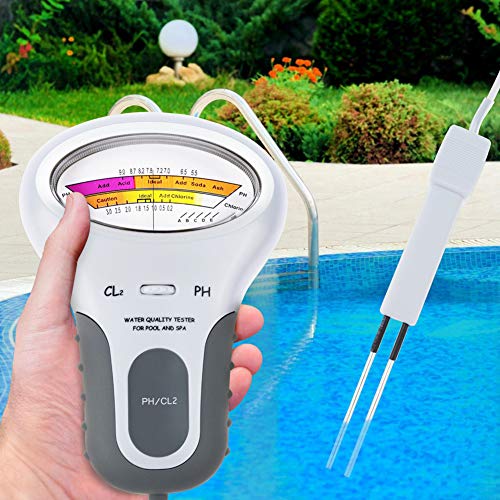 DEBBD Tragbarer digitaler Monitor pH-Wasser-Tester Messgerät Analyse Chlor Schwimmbad Test Kit Cover