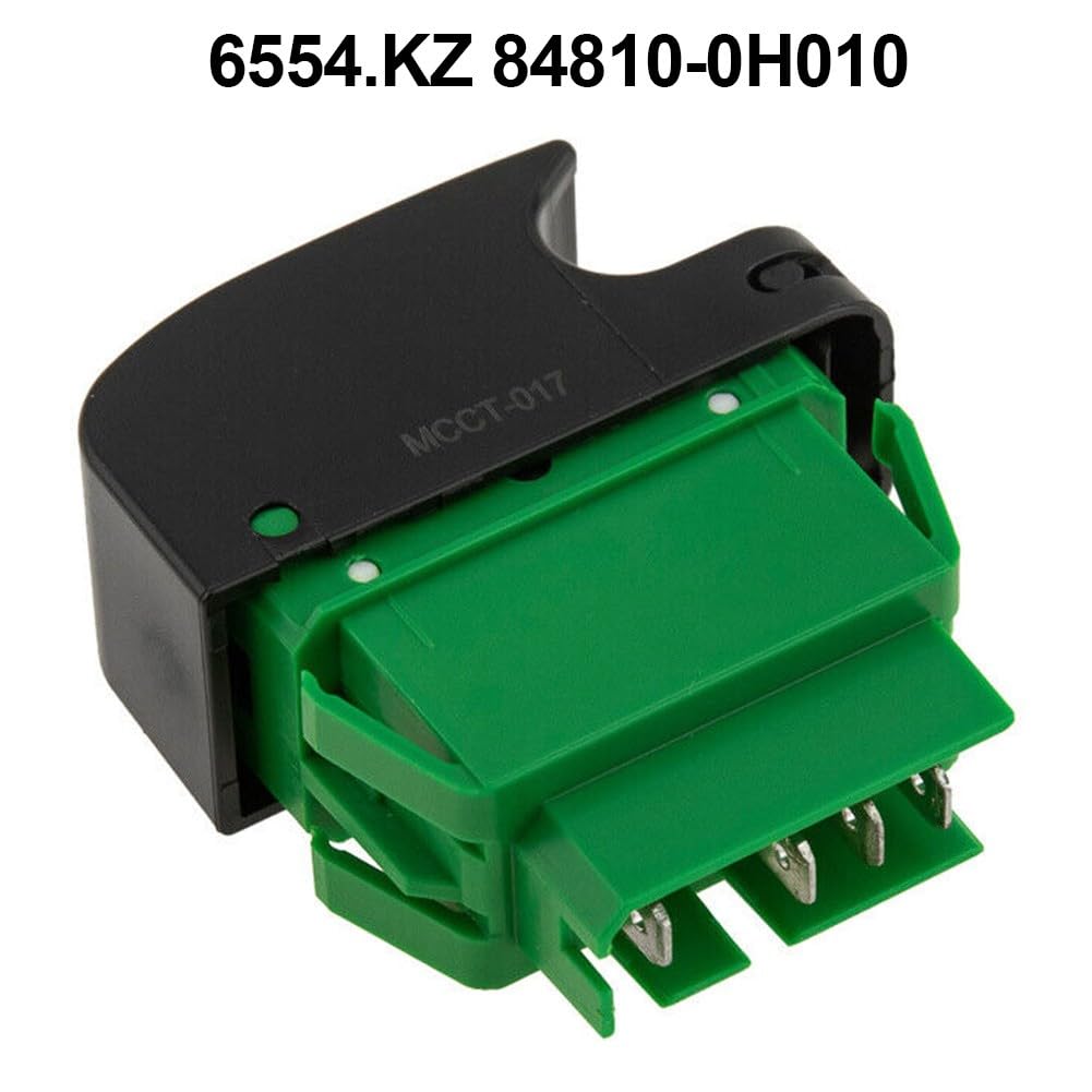 Interruttore alzacristallo elettrico compatibile con Citroen C1/Peugeot 107/1007 2005-2014 e Toyota Aygo 2005-2014, plastica nera, OEM 6554.KZ 84810-0H010
