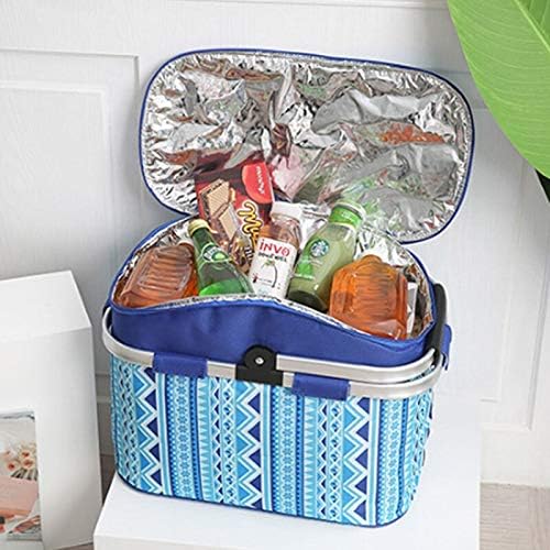 Picnic Baskets Picnic Basket Outdoor Camping Large-Capacity Lunch Bag Portable Food Fresh-Keeping Cooler Box Basket