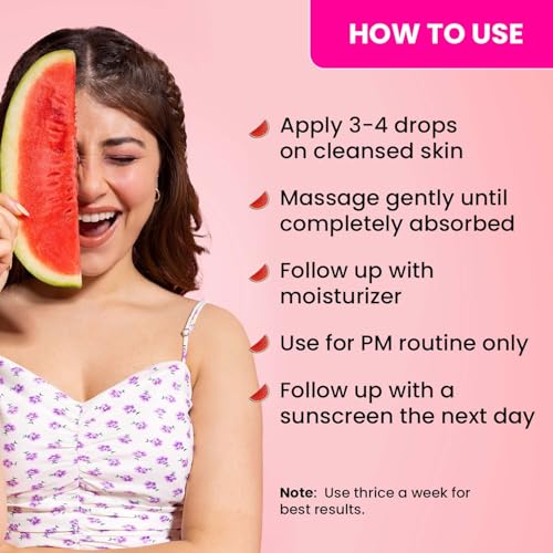 Image of Dot & Key Watermelon 10% Glycolic Serum for Face Glowing, With Kojic, Hyaluronic, Exfoliating | Targets Pigmentation & Dark Spots | Targets Dullness, Uneven Texture, Sebum & Excess Oil | Serum For Oily & Normal Skin | 30ml