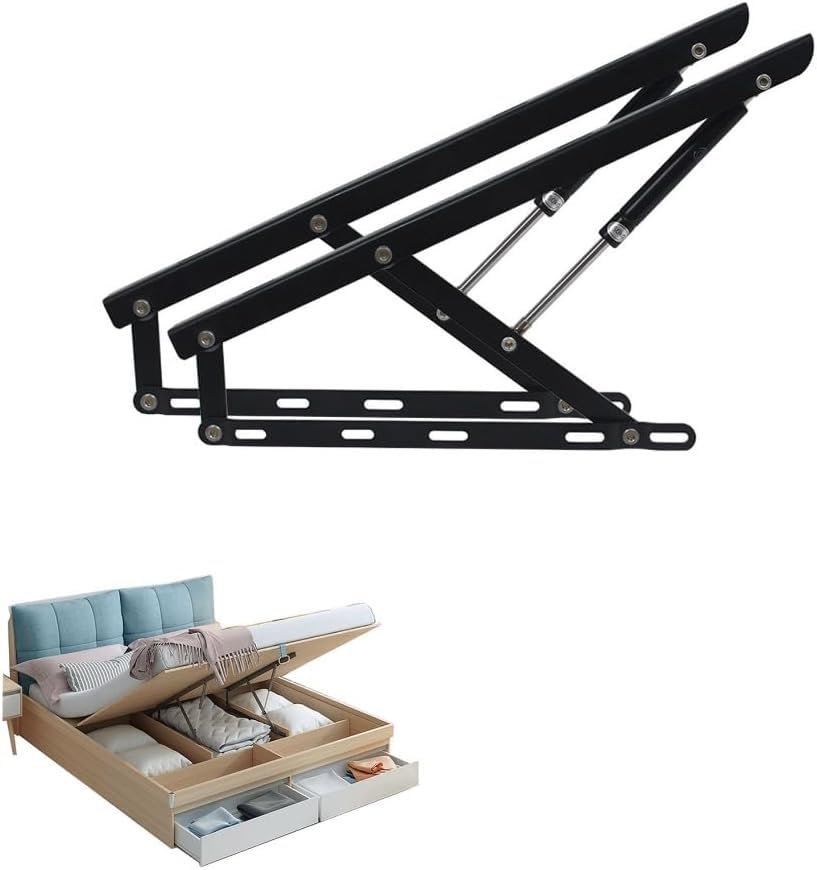 Amortiguadores de gas, Mecanismo de elevación cama plegable, soporte neumático, elevador con caja almacenamiento, varilla neumática, hidráulica, 2 uds(610mm)