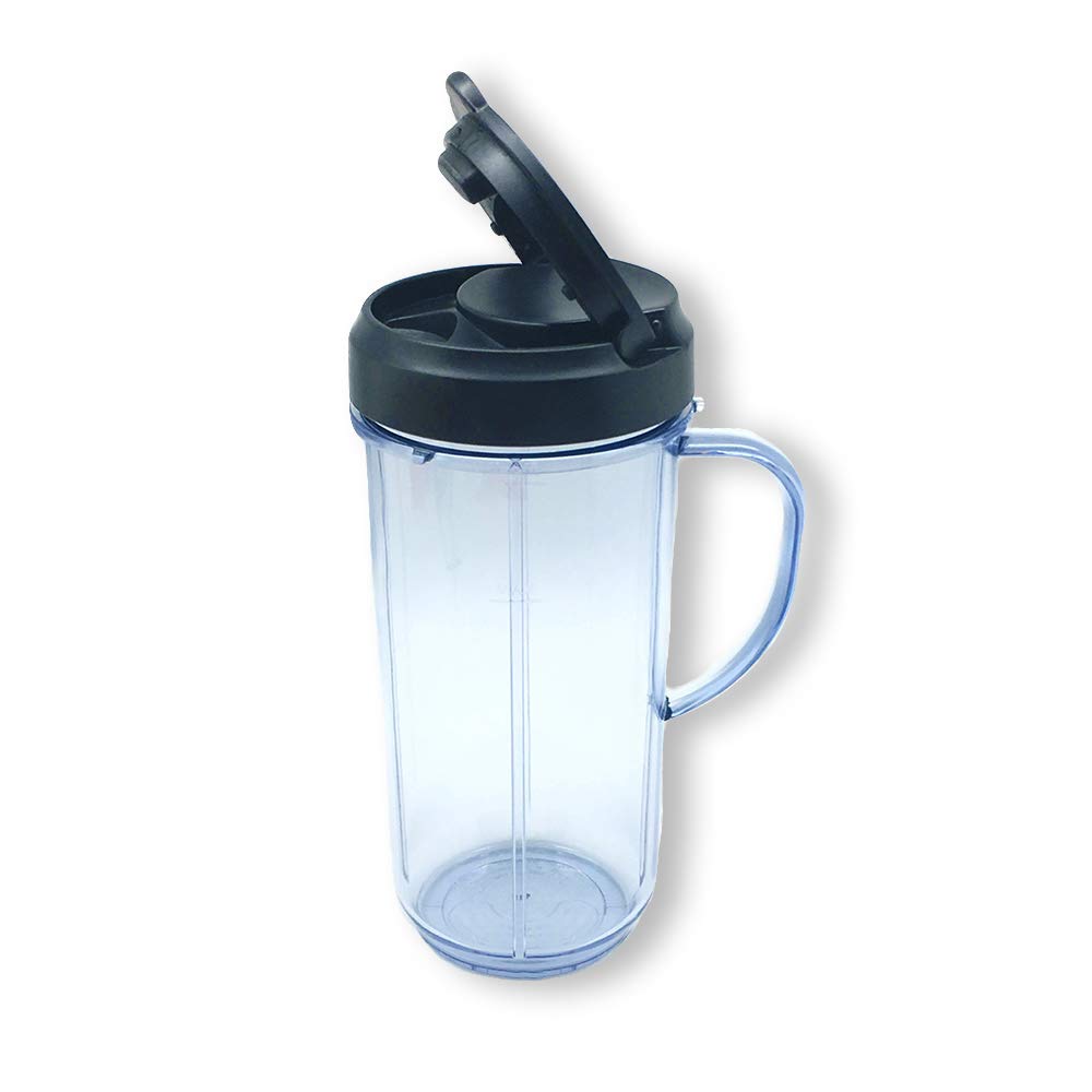 FranzKitchen Magic Bullet On The Go Mug with Flip Top Travel Lid
