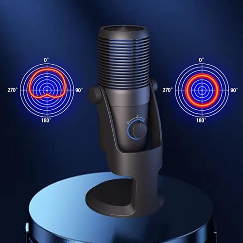 Aokicase Usb Handheld Condenser Microphone,Gaming Microphone,For Online Class Live Microphone,Youtube,Tiktok,Ins,Mic On Mac/Ps4/Ps5, With Rgb Control, Headphone Jack, Pop Filter（Bidirectional） #TOP7