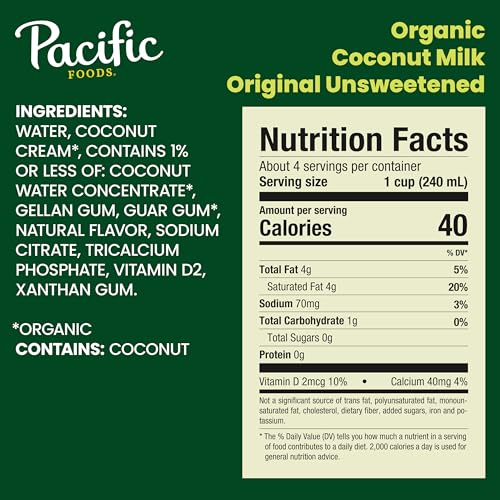 Pacific Foods Organic Unsweetened Coconut Milk