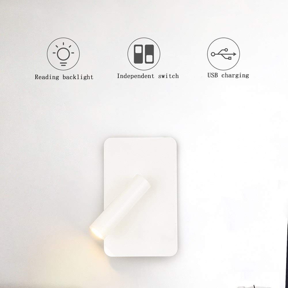 Modern Simplicity Wandleuchten 3W + 6W LED Wandleuchten 6000K 350 ° Rotation Wandlaterne Innenleuchte Nachtlicht Schlafzimmer Nacht Leselampe Wohnzimmer Flur Kunst Balkon Lichter Dekoration needed