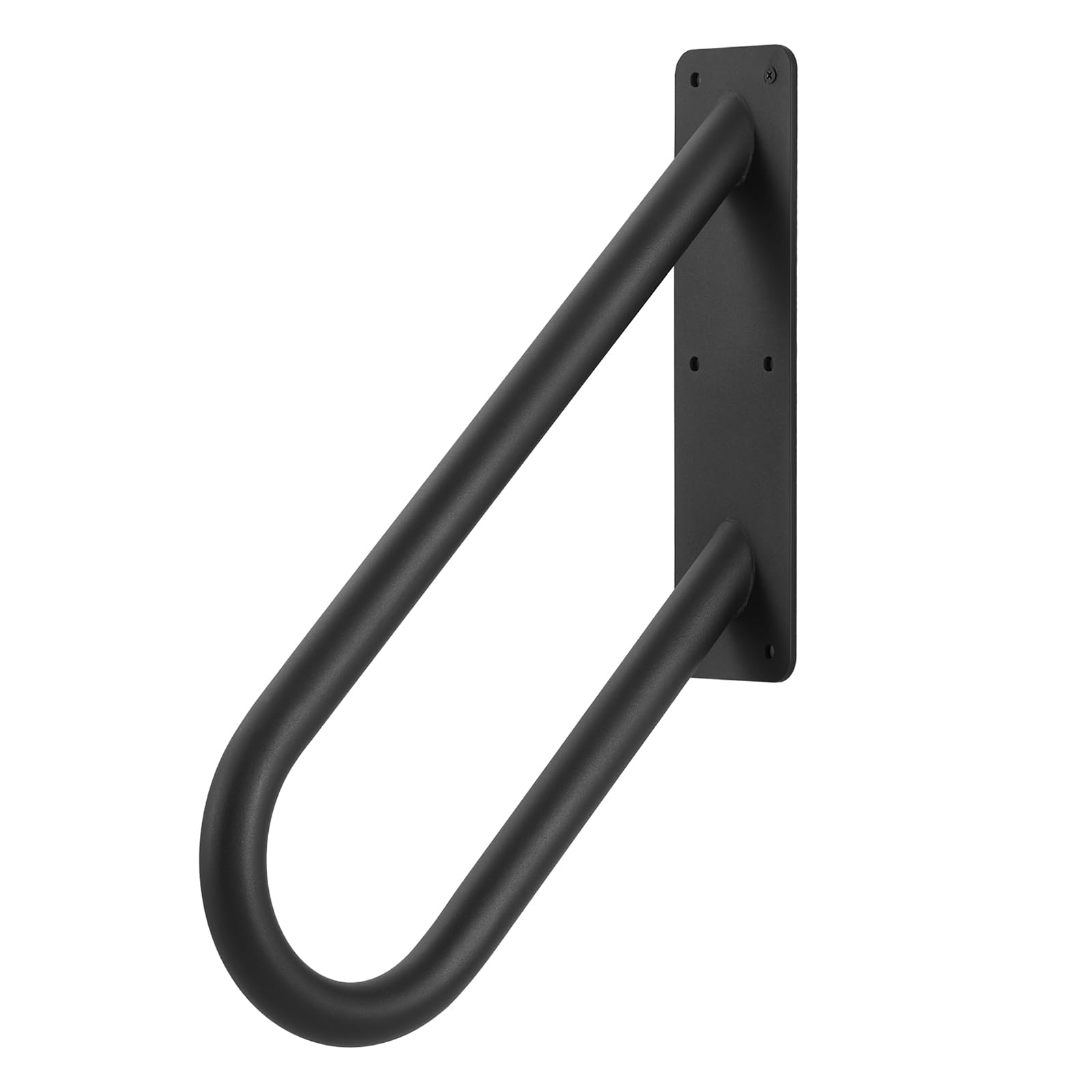 heavy duty black wall mount hand rails for outdoor steps, u-shaped outdoor stair railing for garage, front porch, garden steps, safety grab bars for pregnant, elderly, seniors or handicaps
