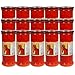 Ma Maison Set 15 Lumini Votivi T40 Rosso Cero Votivo, Lumino Funerali - Candele Decorative, Rosso, Scorta, Non Profumata, Parapioggia, Durata 2 Giorni - Figura Religiosa Papa per Cimitero immagine
