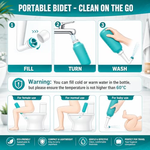 Image of GKN Handheld Portable Bidet Spray Jet Water Spray For Toilet Bidet Spray For Toilet With Angled Nozzle Spray For Hygiene Care Retractable Bidet Angled Nozzle
