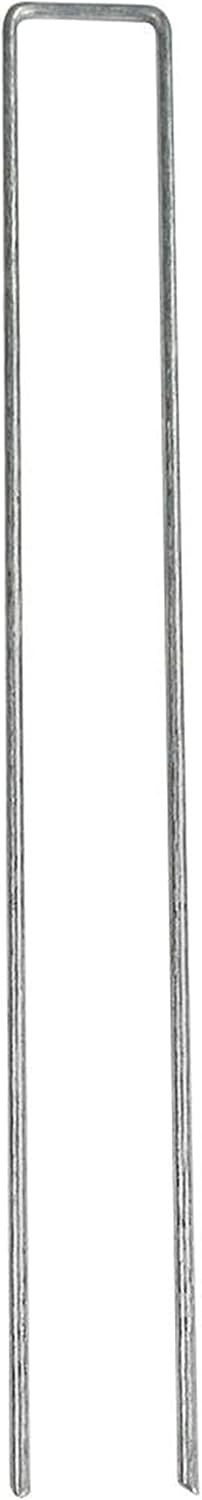 12" Galvanized Steel U-Shaped Garden Landscape Staples - 25 Pack
