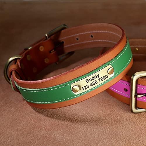 YUEHAN Dog Collar Soft Padded Dog Collars Personalized