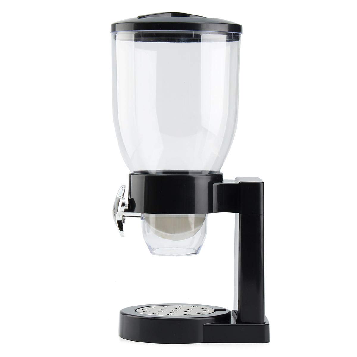 24x7 eMall Airtight Kitchen Storage Cereal Food Dispenser, Black Single Jar 4