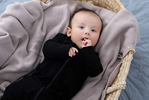 Image of O2Baby Baby Boys Girls Organic Cotton Zip-Front Sleeper Pajamas, Footed Sleep 'n Play