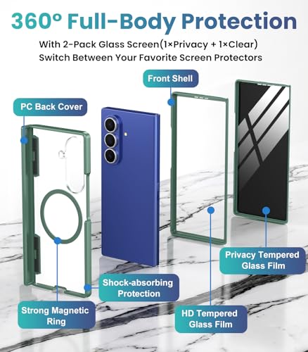 AUDOZ Magnetic Phone Case for Samsung Galaxy Z Fold 7, Fit for MagSafe - image 6
