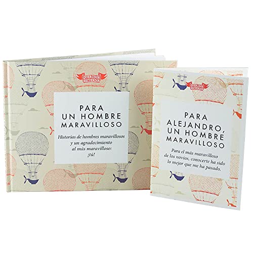 CALLE DEL REGALO Libro ‘¡Para un hombre maravilloso! con tarjeta personalizada con nombre y dedicatoria