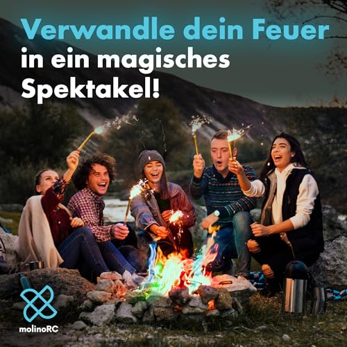 molinoRC Magic Flames - 300g Buntes Feuer Pulver für magischen Flammenzauber in Feuerschale, Lagerfeuer… – Ansicht 3