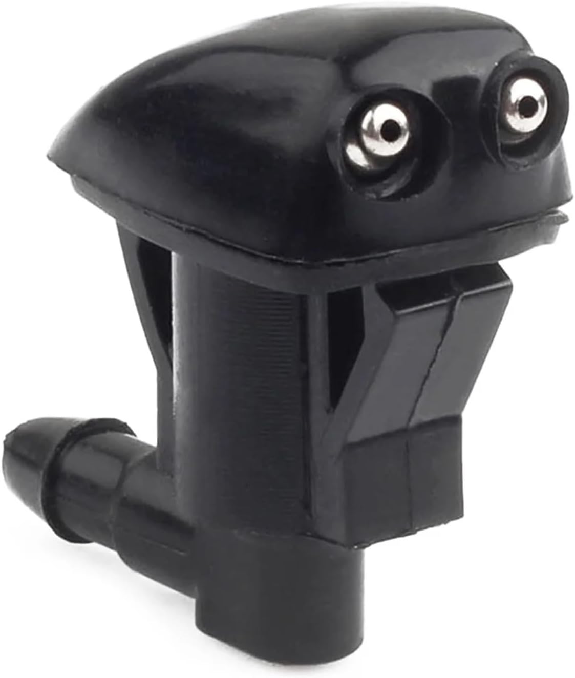 Car Universal 2pcs Dual Holes Car Front Left and Right Windshield Wiper Washer Water Spray Nozzle Jet Black
