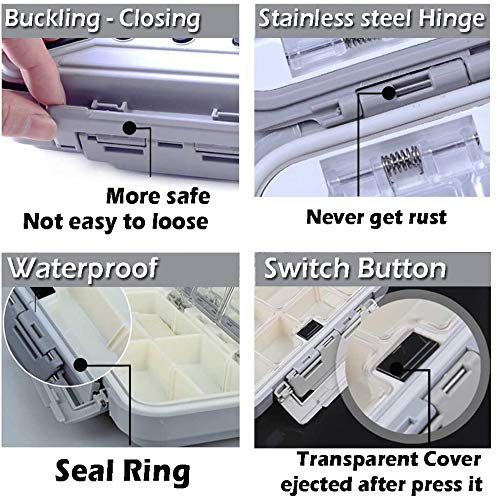 Lesovi Fishing Lure Boxes, Waterproof Portable Tackle Box Organizer With Storing Tackle Set Plastic Storage - Mini Utility Lures Fishing Box, Small Organizer Box Containers For Trout, Jewelry, Bead… #TOP2
