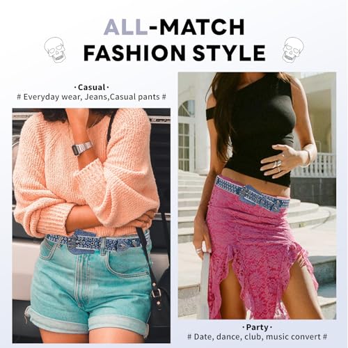 Men Women Rhinestone Belt Western Luxury Strap Studded Skull Diamond Belt Fashion Cowboy Cowgirl Bling Belts4