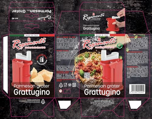 Foto von Rigamonti Parmesanreibe Art.40, farblich sortiert, 3.4 x 4.3 x 4.1 cm, Rot