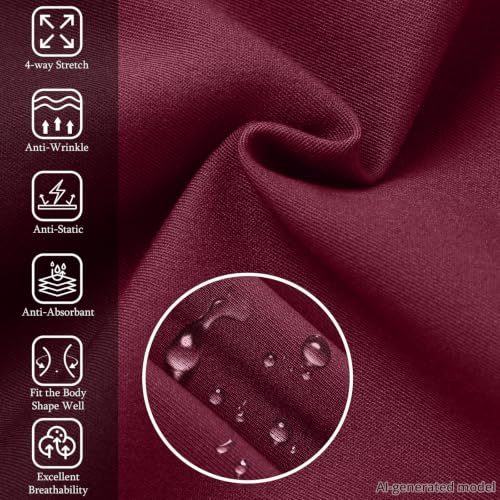 Image of Women's 7-Pocket Scrub Pants - Straight Leg, Mid-Rise, Drawstring | Soft stretch knit Mid-rise drawstring Side slits Wrinkle-resistant Machine washable For nurses /doctors /vets