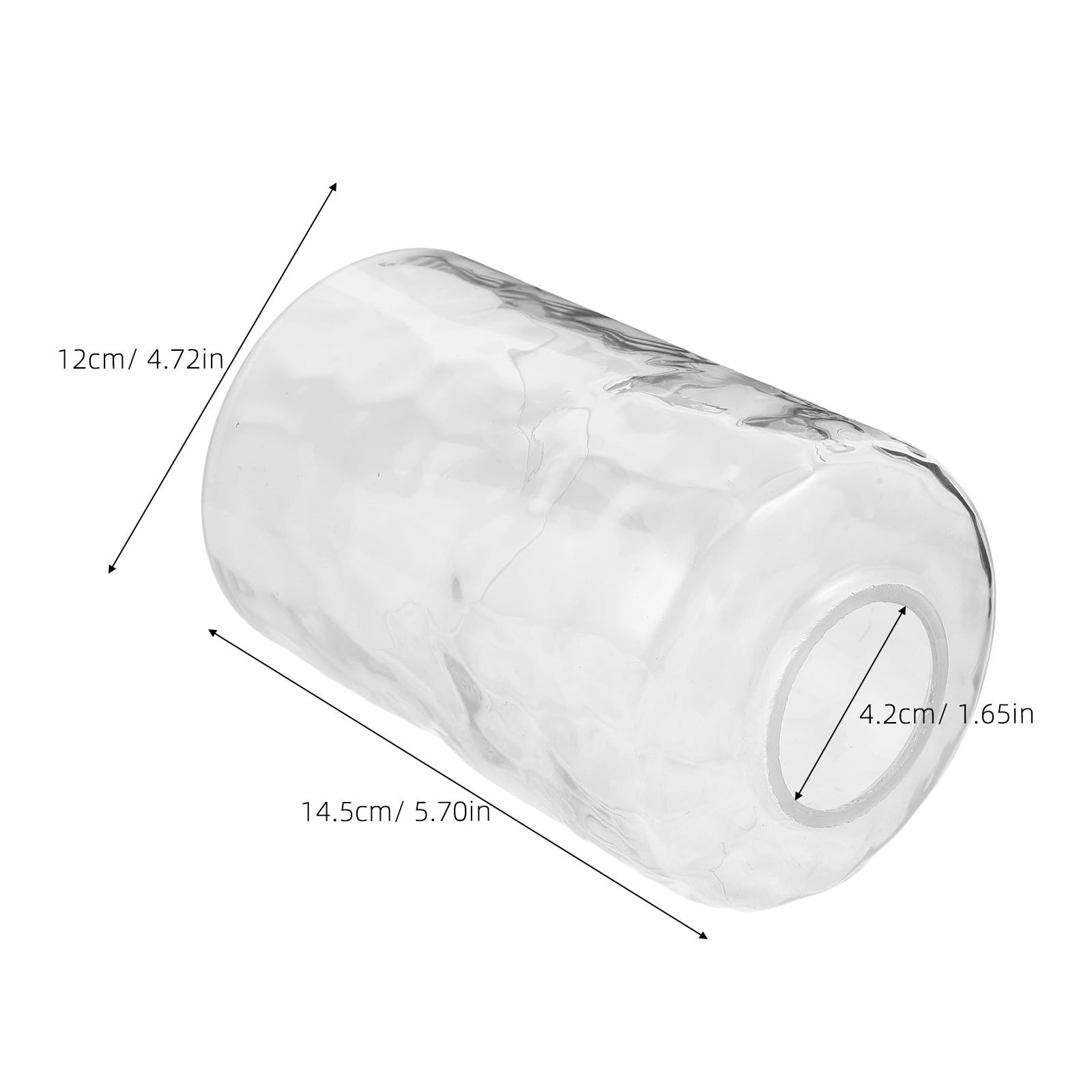 Pantalla de Lámpara de Vidrio Diámetro de 4.2cm Textura de Ondas de Agua Resistente a Daños 3 Piezas y Compatible Lámparas de Techo y Candelabros