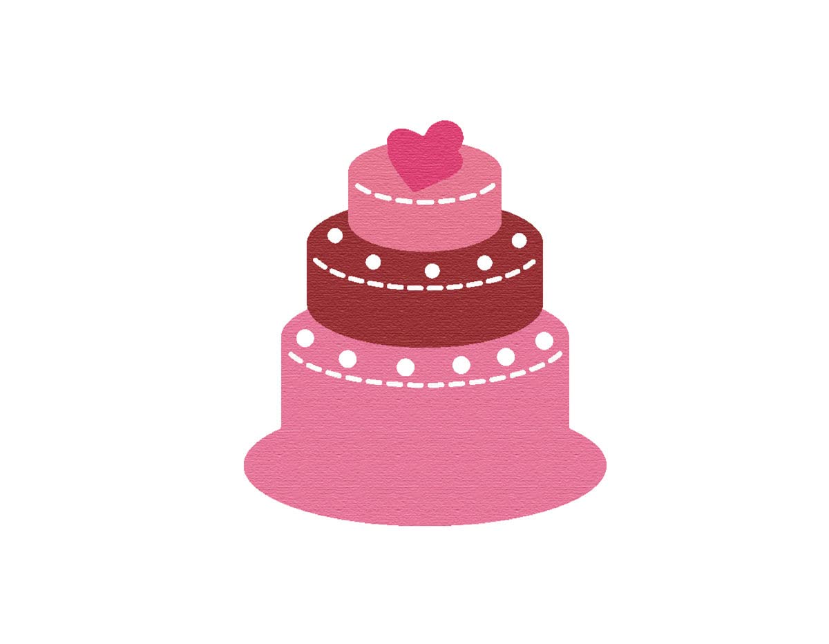 ZAG Fine Die Birthday Cake Hearts 5u.