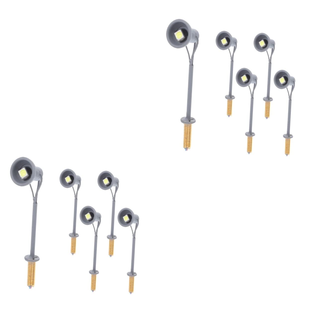 HONMEET 10 Pcs Model Landscape Spotlight Luminous Signal Light Model Signal Lamp Model Spot Lights for House Sconces Wall Decor Wall Grid Micro Landscape Lamp Scene Decor Metal Grey