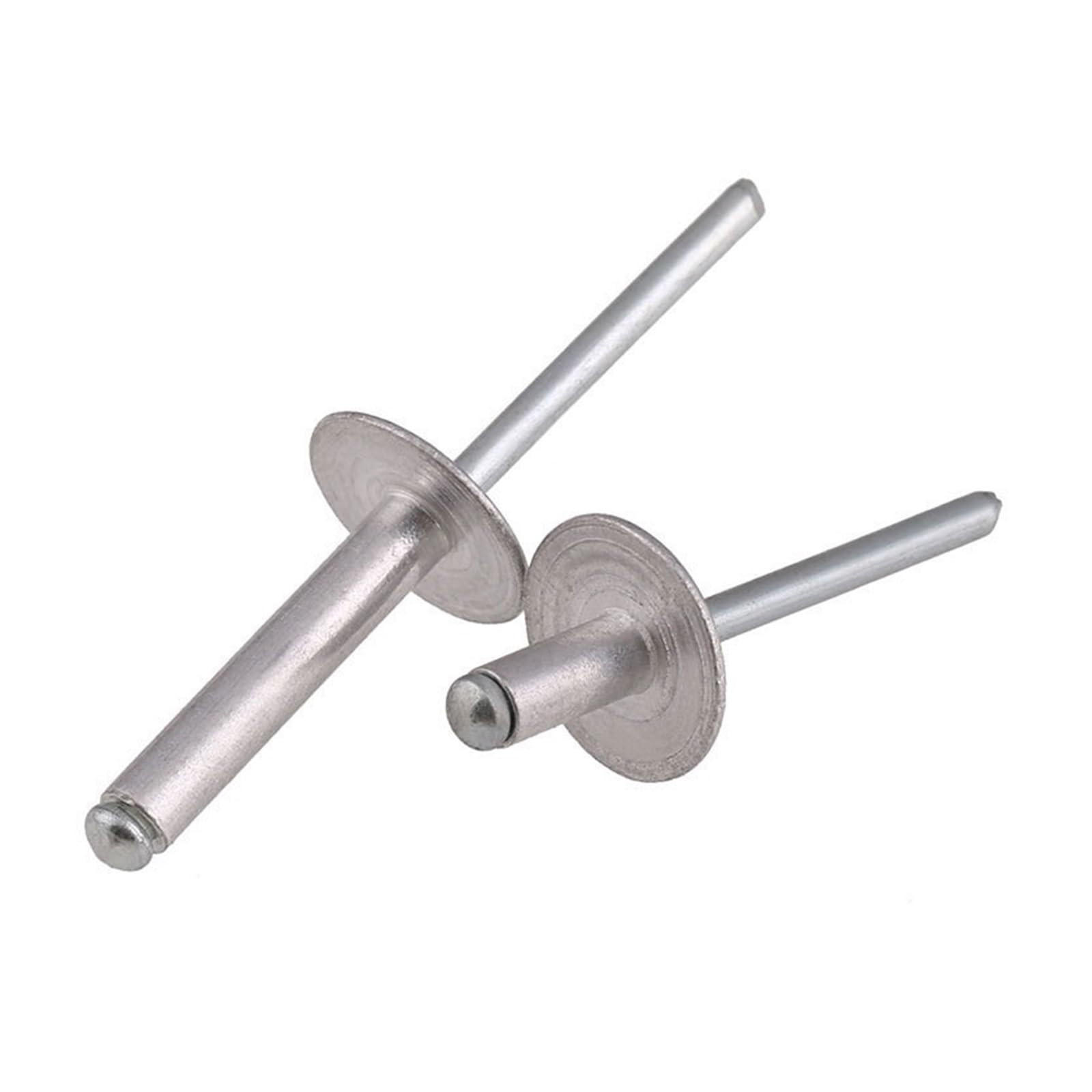 Rivetti ciechi in Alluminio, Rivetto cieco in Alluminio con Foglia a Cappuccio Grande Tipo Aperto M5*8 25 50 PZ(13mm)
